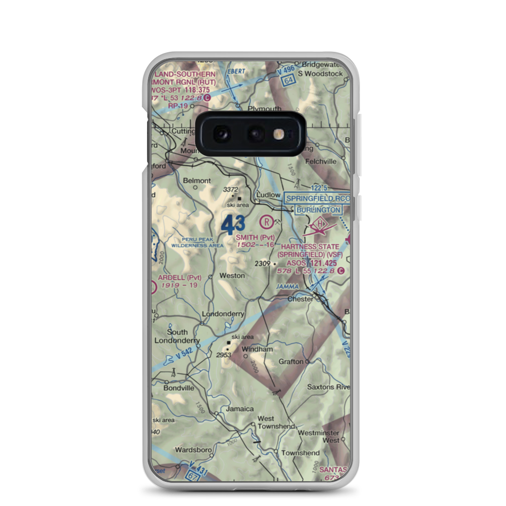 Holloway Airport (VT13) VFR Sectional Samsung Case Samsung Galaxy S10e model shown