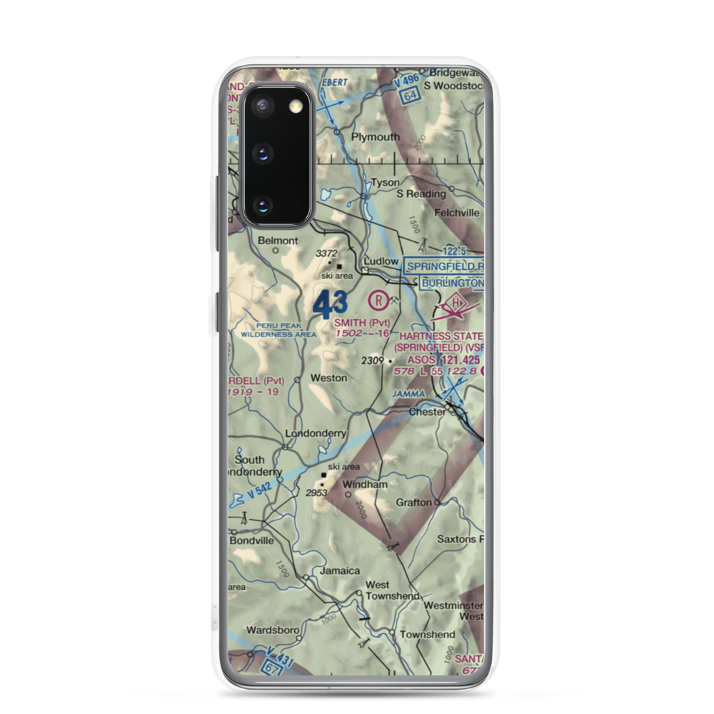Holloway Airport (VT13) VFR Sectional Samsung Case Samsung Galaxy S20 model shown