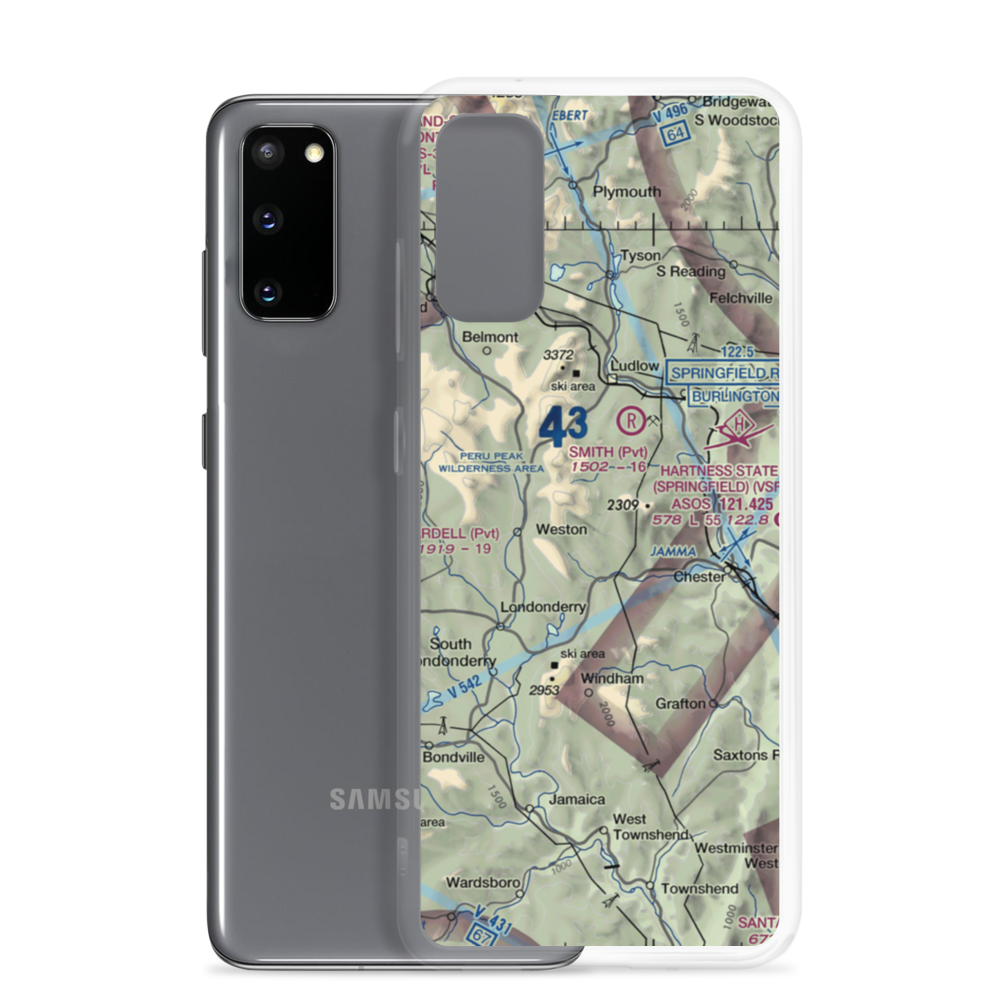 Holloway Airport (VT13) VFR Sectional Samsung Case Samsung Galaxy S20 model shown