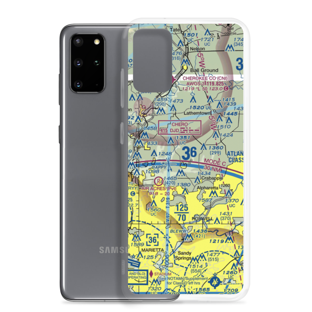 Holly Farm Airport (3GE9) VFR Sectional Samsung Case Samsung Galaxy S20 Plus model shown