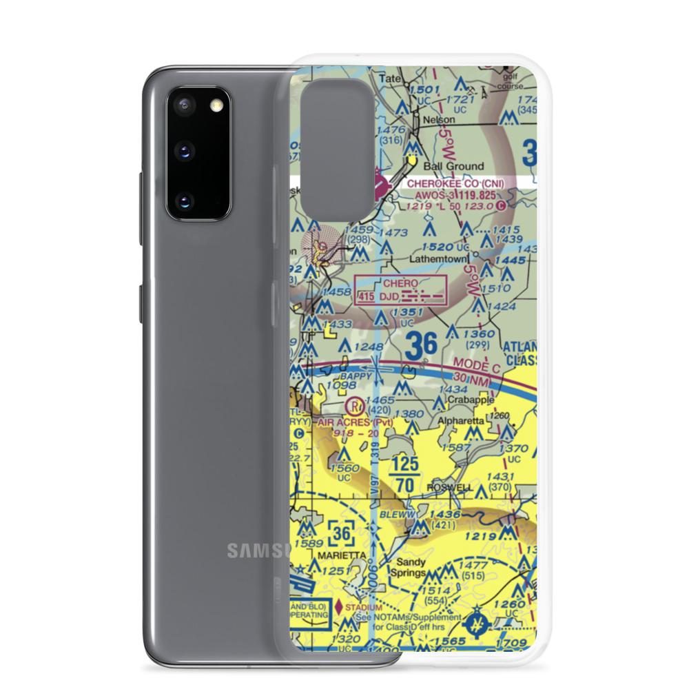 Holly Farm Airport (3GE9) VFR Sectional Samsung Case Samsung Galaxy S20 model shown