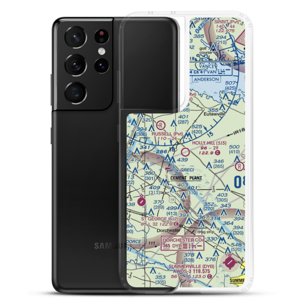 Holly Hill Airport (5J5) VFR Sectional Samsung Case Samsung Galaxy S21 Ultra model shown