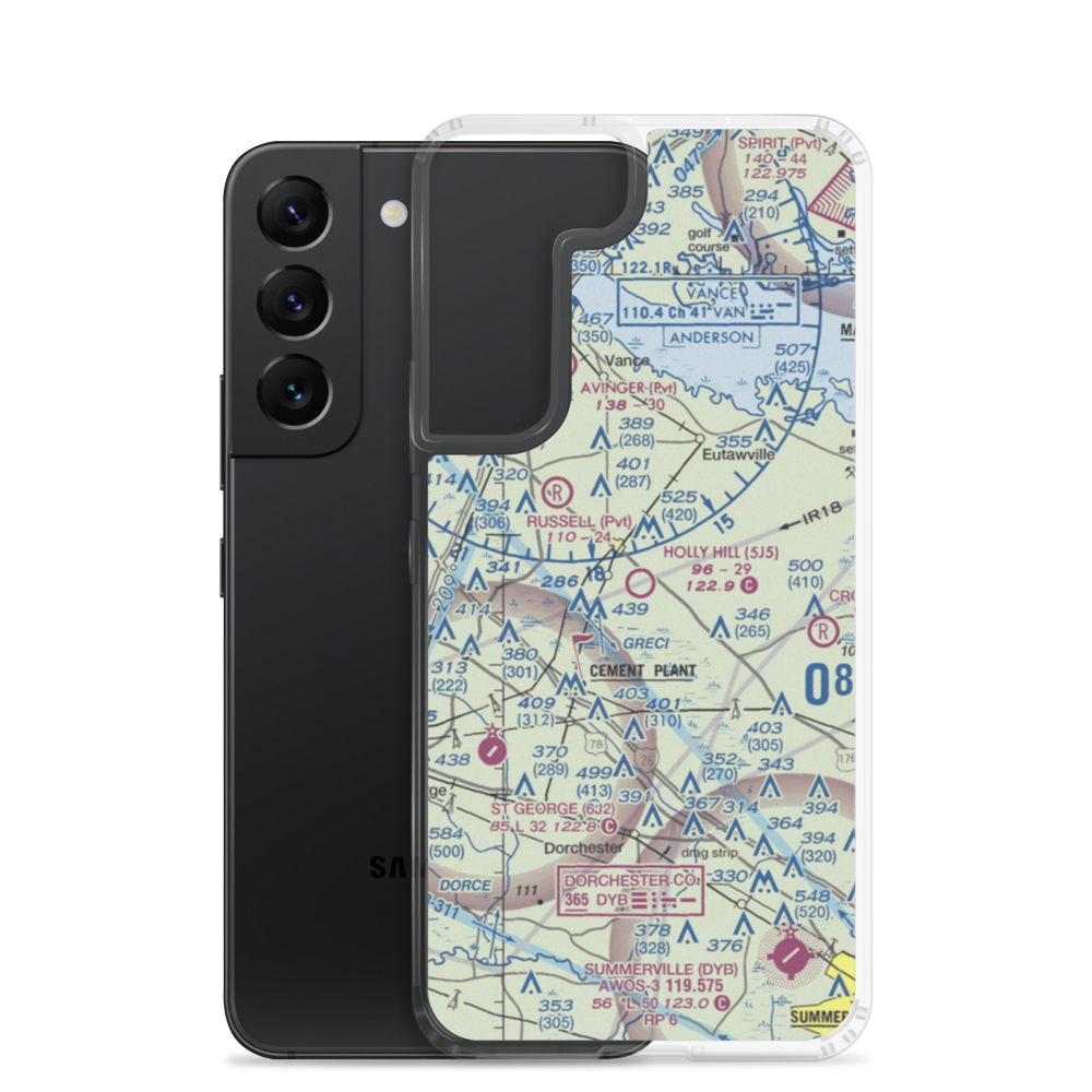 Holly Hill Airport (5J5) VFR Sectional Samsung Case Samsung Galaxy S22 model shown