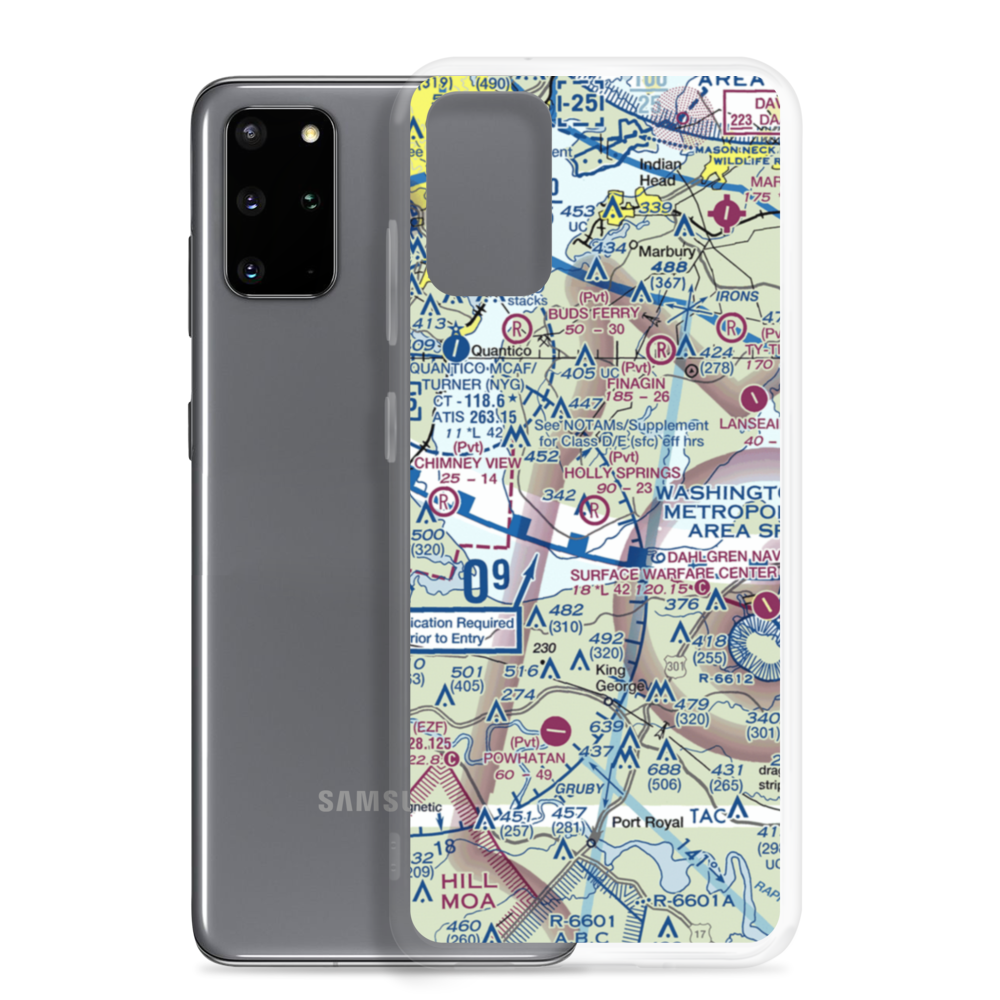 Holly Springs Farm Airport (MD55) VFR Sectional Samsung Case Samsung Galaxy S20 Plus model shown