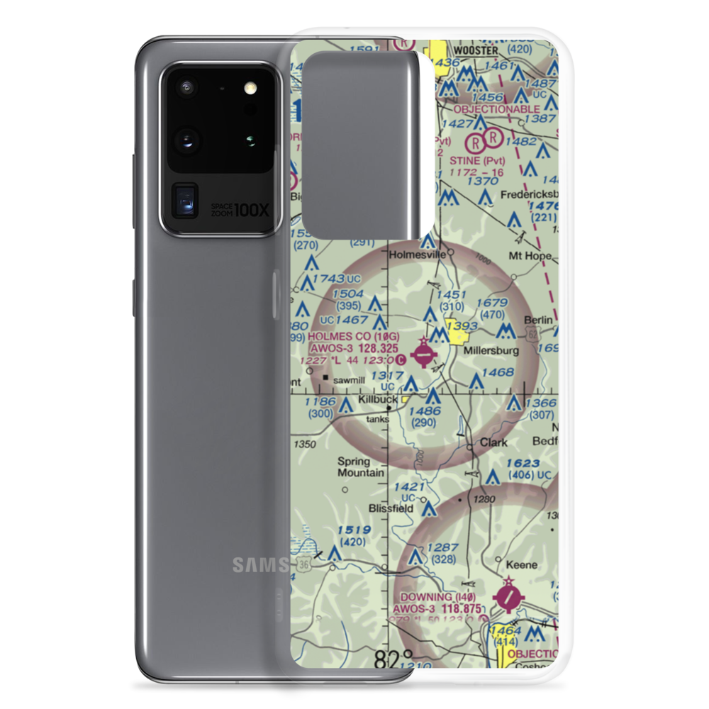 Holmes County Airport (10G) VFR Sectional Samsung Case Samsung Galaxy S20 Ultra model shown