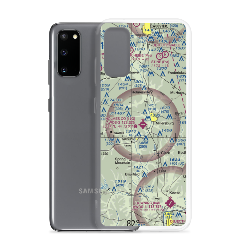 Holmes County Airport (10G) VFR Sectional Samsung Case Samsung Galaxy S20 model shown