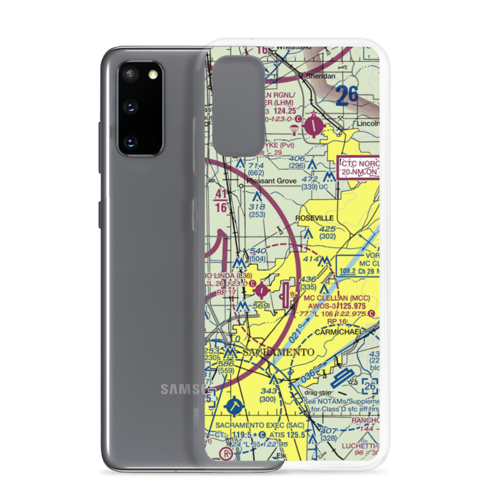 Holtsmans Airport (CA16) VFR Sectional Samsung Case Samsung Galaxy S20 model shown