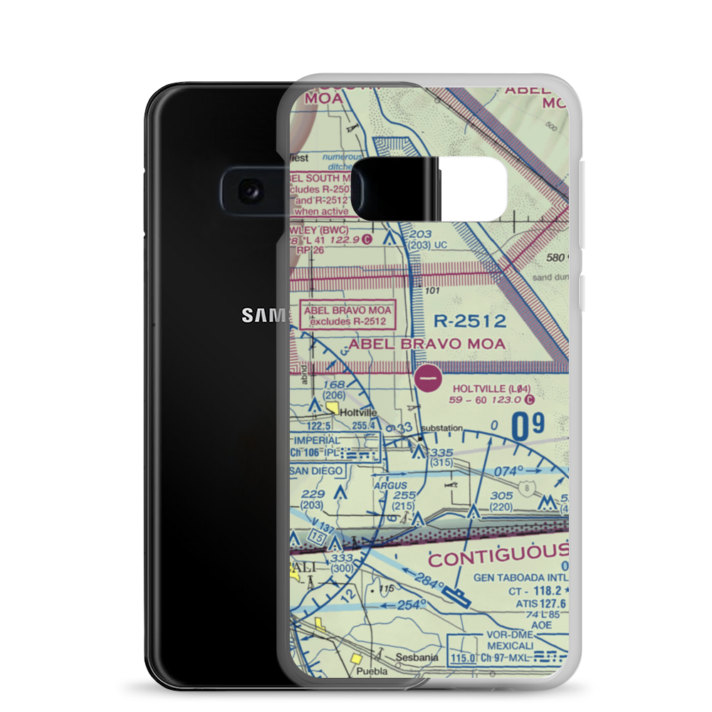 Holtville Airport (L04) VFR Sectional Samsung Case Samsung Galaxy S10e model shown