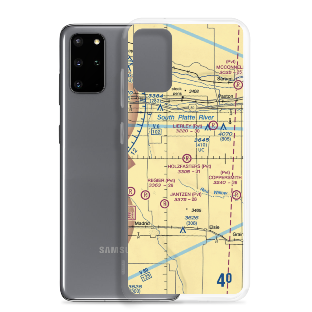 Holzfaster's Airport (4NE9) VFR Sectional Samsung Case Samsung Galaxy S20 Plus model shown