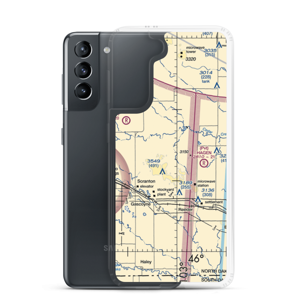 Holzman Airstrip (NA89) VFR Sectional Samsung Case Samsung Galaxy S21 model shown