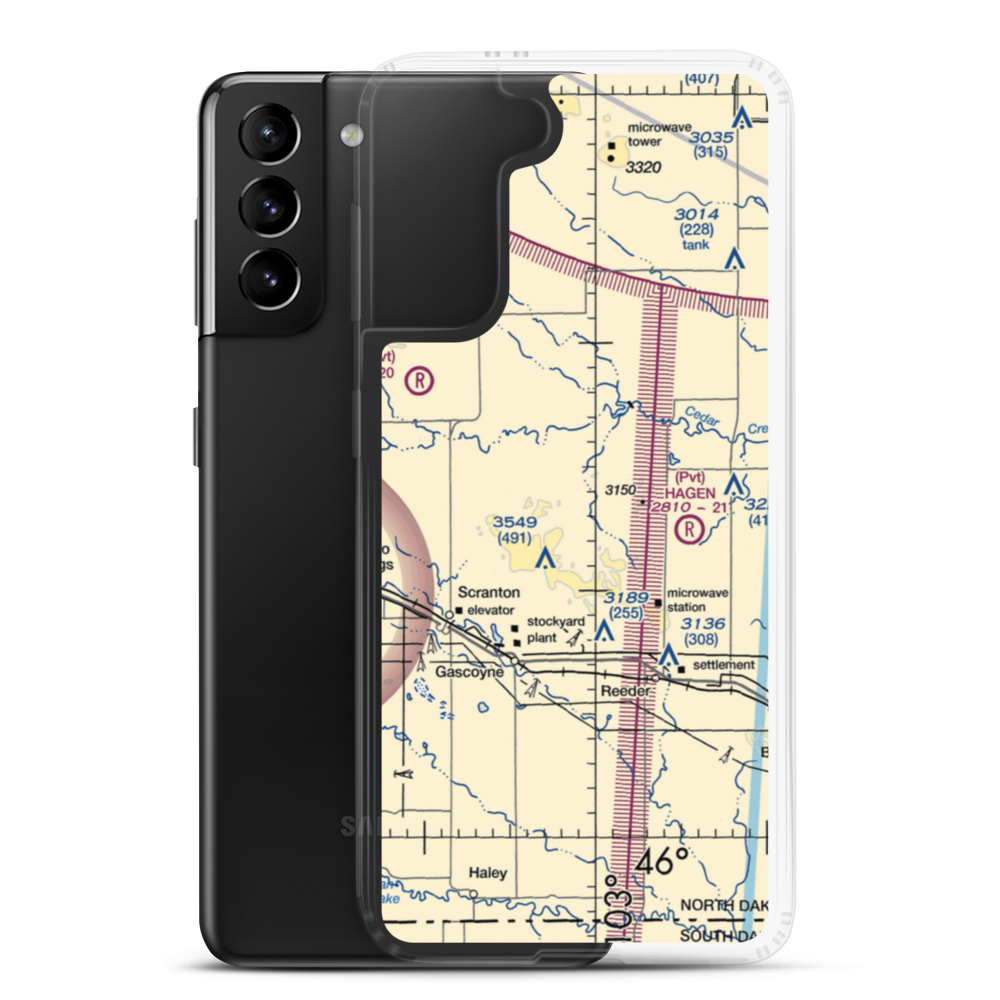 Holzman Airstrip (NA89) VFR Sectional Samsung Case Samsung Galaxy S21 Plus model shown
