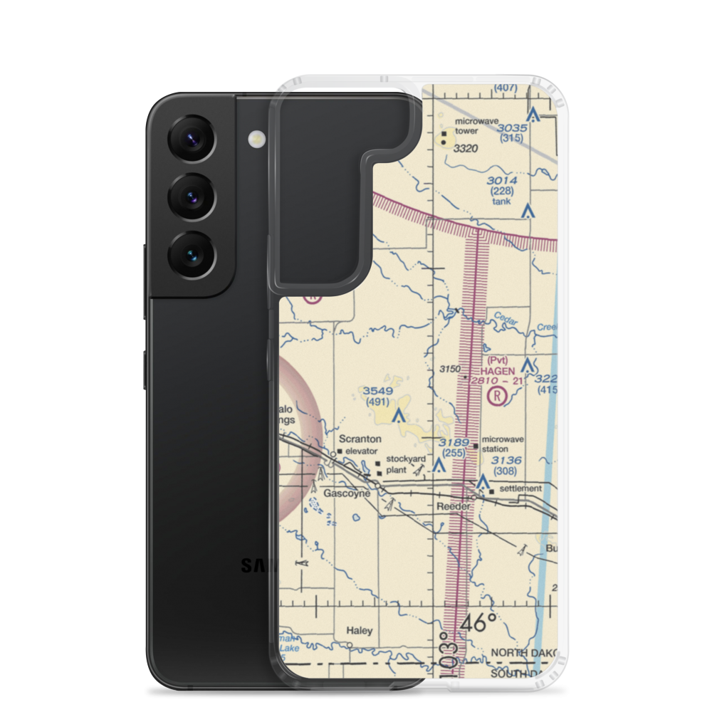 Holzman Airstrip (NA89) VFR Sectional Samsung Case Samsung Galaxy S22 model shown