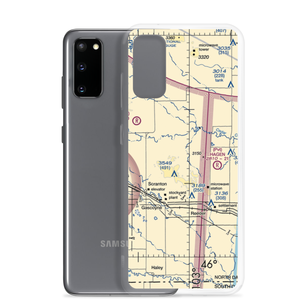 Holzman Airstrip (NA89) VFR Sectional Samsung Case Samsung Galaxy S20 model shown