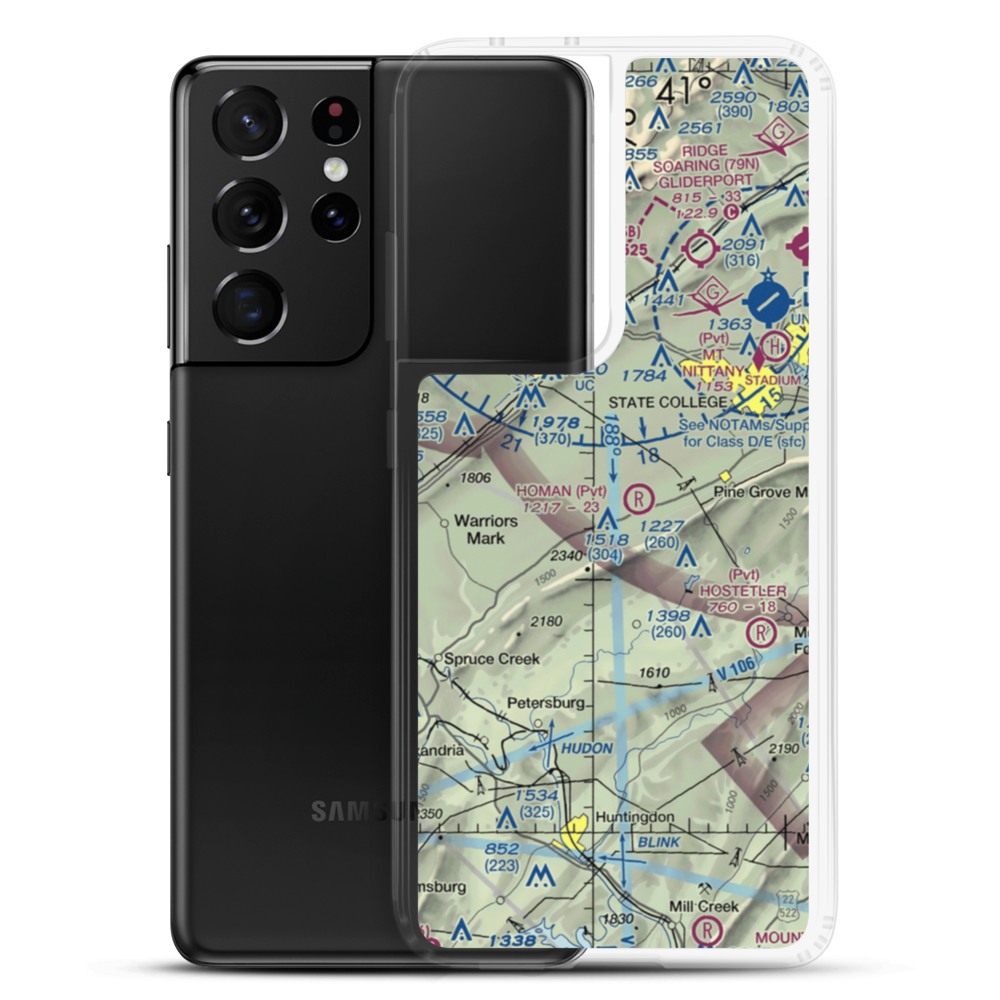 Homan Airport (47PA) VFR Sectional Samsung Case Samsung Galaxy S21 Ultra model shown