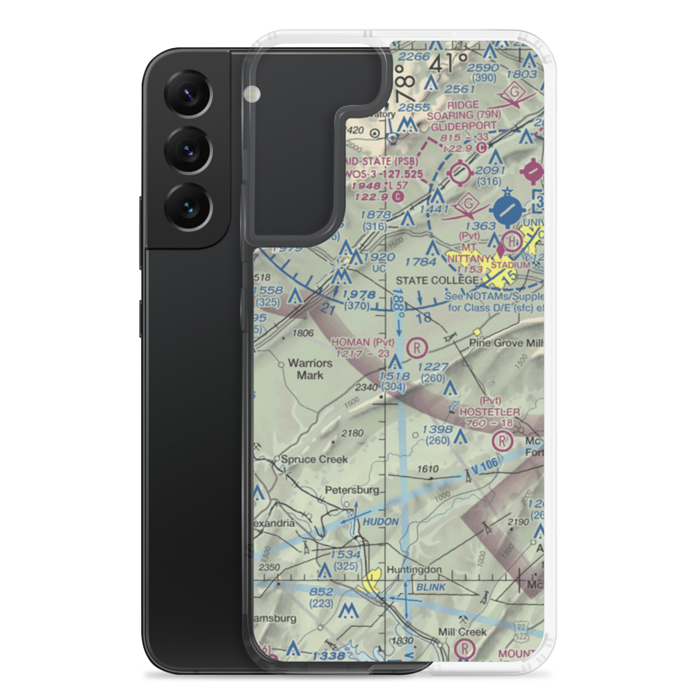 Homan Airport (47PA) VFR Sectional Samsung Case Samsung Galaxy S22 Plus model shown
