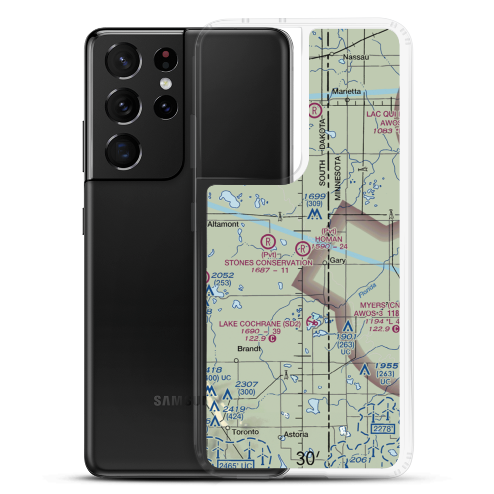 Homan Field (00SD) VFR Sectional Samsung Case Samsung Galaxy S21 Ultra model shown