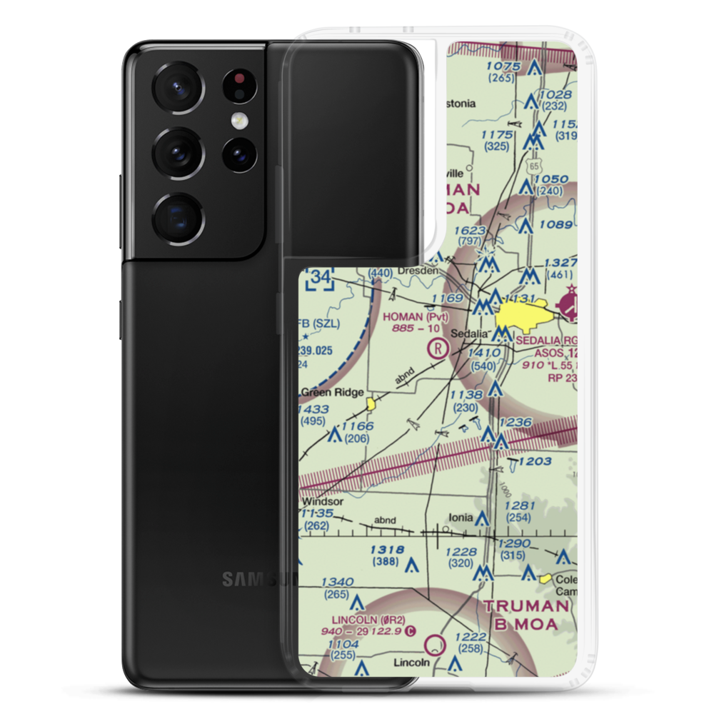 Homan Field (MO08) VFR Sectional Samsung Case Samsung Galaxy S21 Ultra model shown