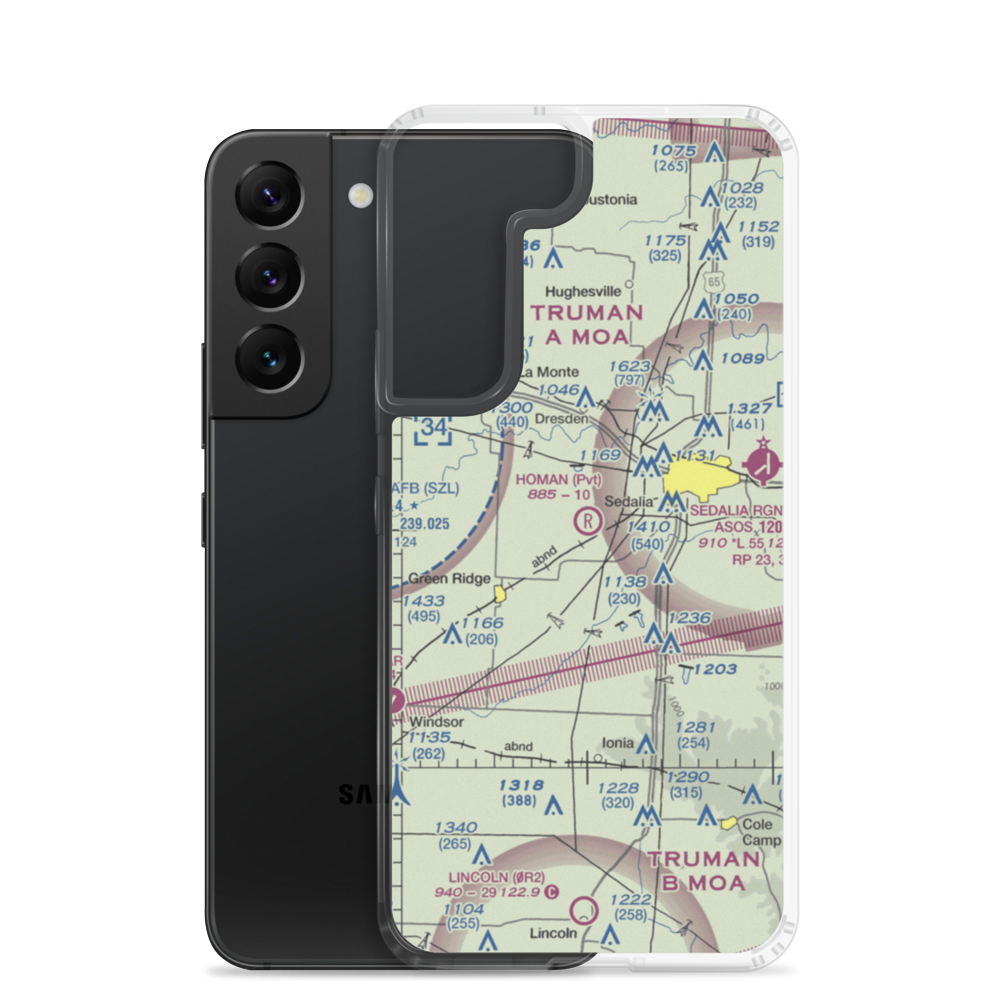 Homan Field (MO08) VFR Sectional Samsung Case Samsung Galaxy S22 model shown