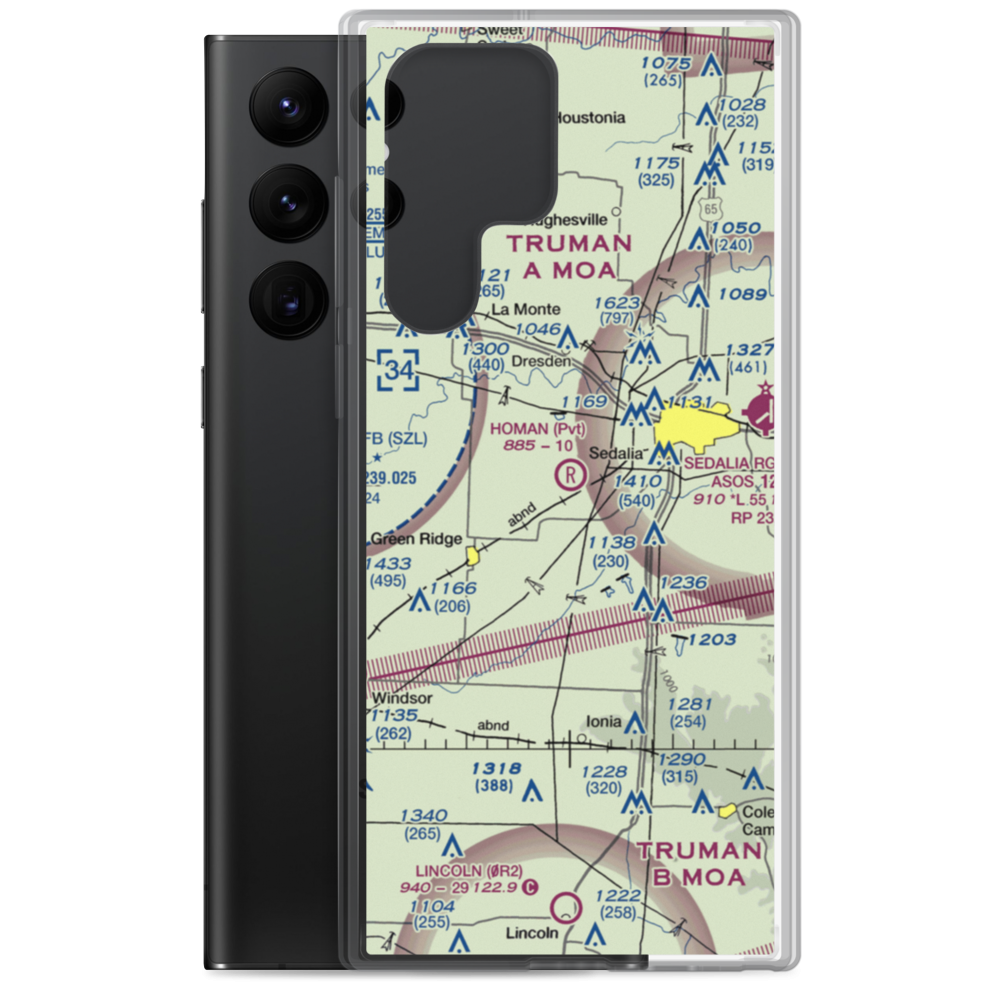 Homan Field (MO08) VFR Sectional Samsung Case Samsung Galaxy S22 Ultra model shown