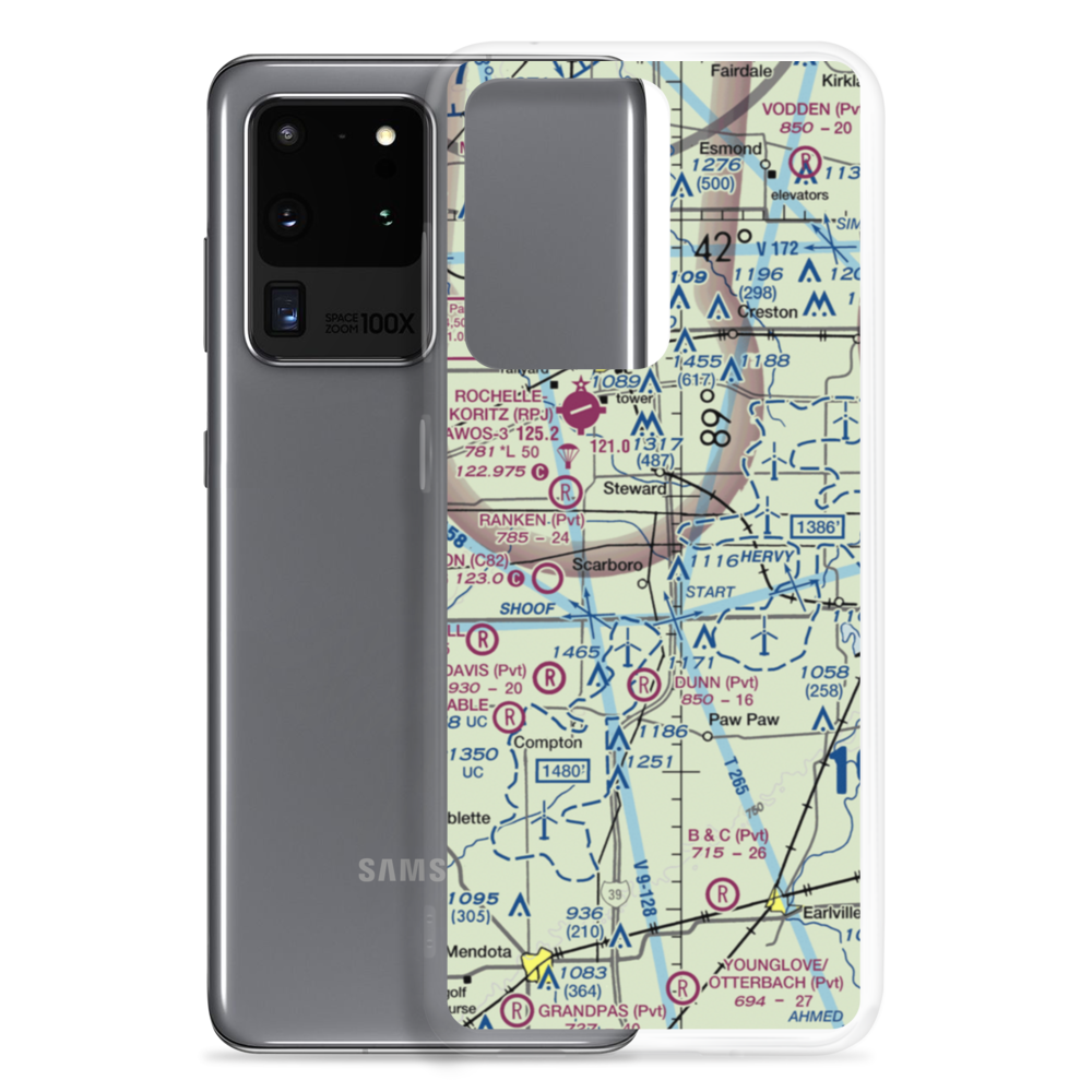 Home Free Airport (3IL7) VFR Sectional Samsung Case Samsung Galaxy S20 Ultra model shown