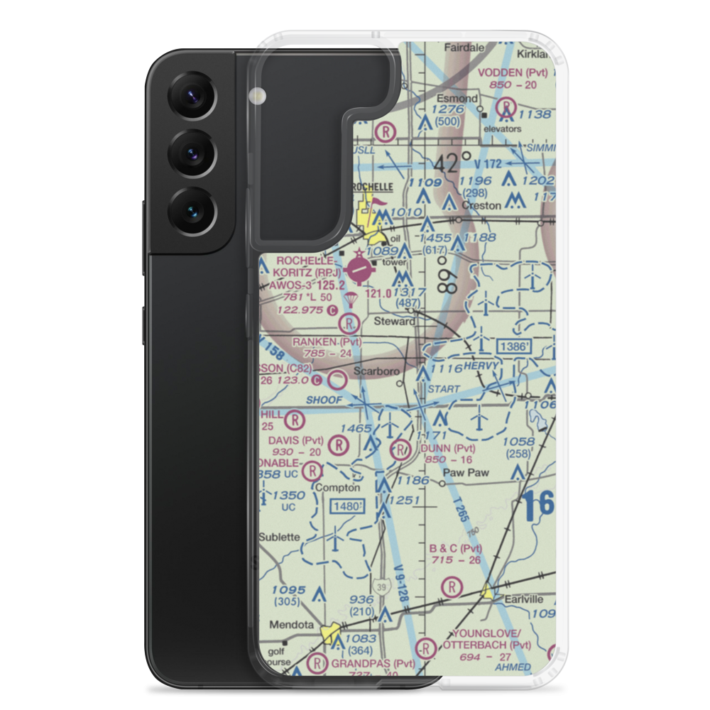 Home Free Airport (3IL7) VFR Sectional Samsung Case Samsung Galaxy S22 Plus model shown