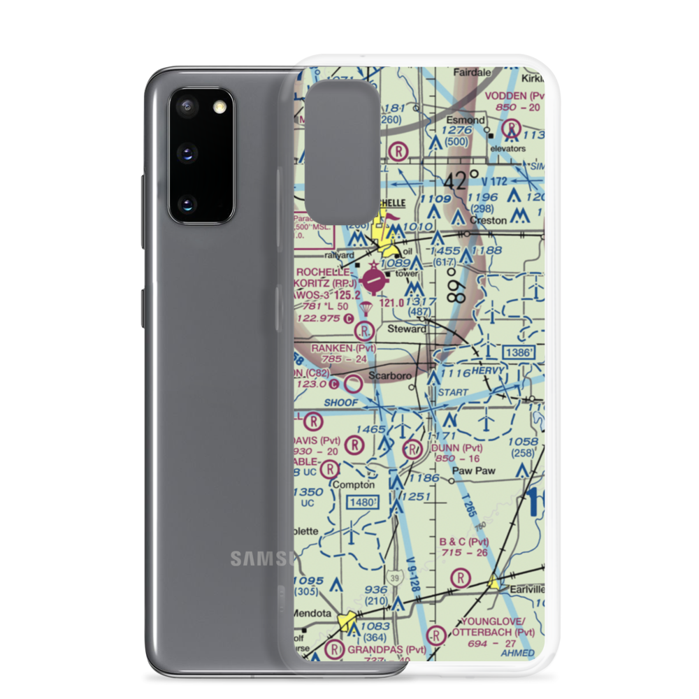 Home Free Airport (3IL7) VFR Sectional Samsung Case Samsung Galaxy S20 model shown