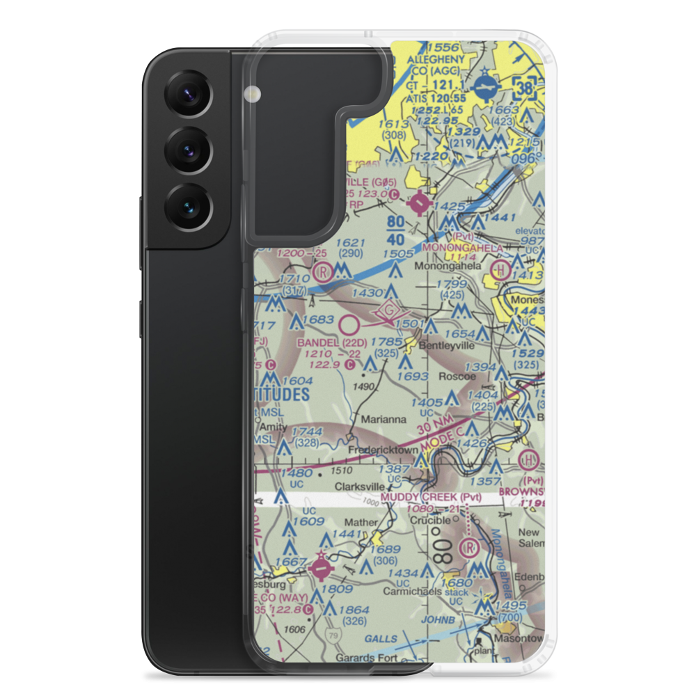 Home Safe Airport (PS87) VFR Sectional Samsung Case Samsung Galaxy S22 Plus model shown