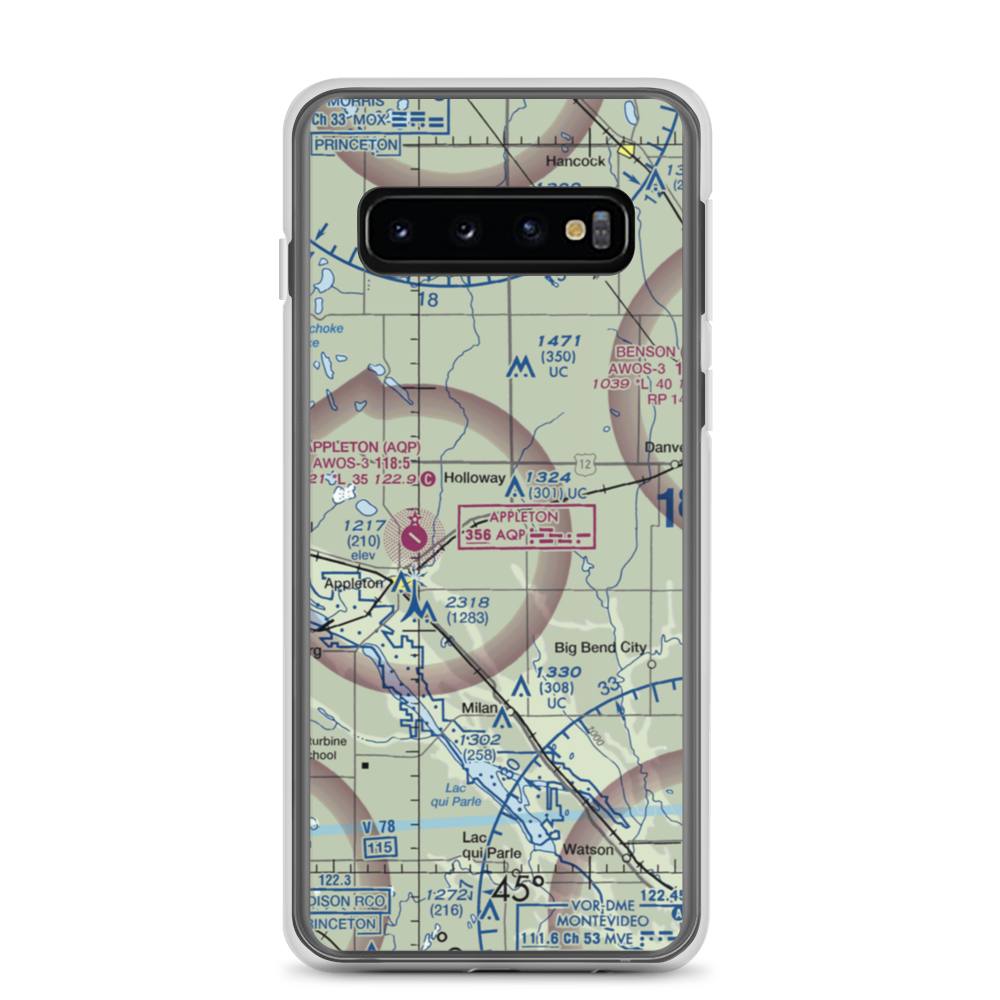 Home-Base Airport (MY58) VFR Sectional Samsung Case Samsung Galaxy S10 model shown
