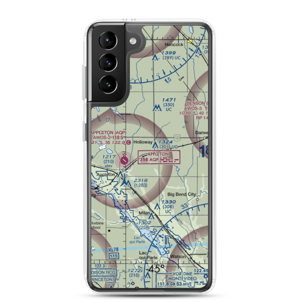 Home-Base Airport (MY58) VFR Sectional Samsung Case Samsung Galaxy S21 Plus model shown