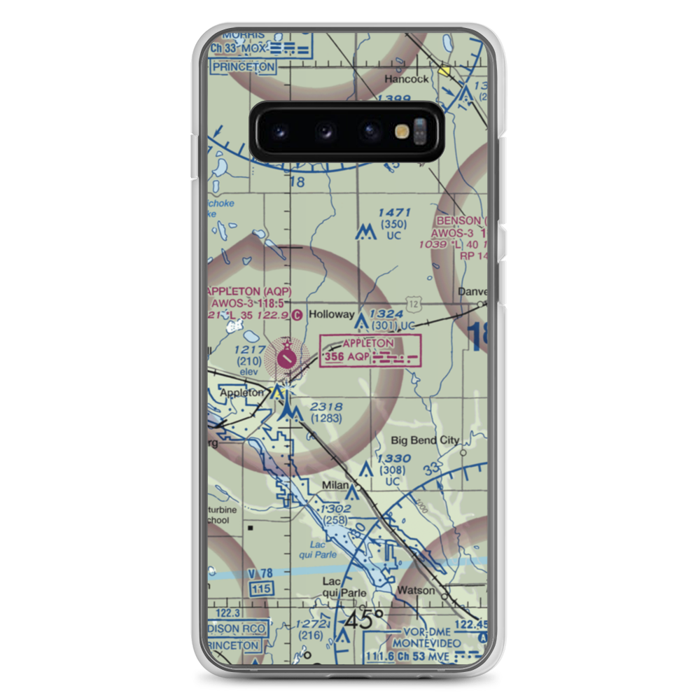 Home-Base Airport (MY58) VFR Sectional Samsung Case Samsung Galaxy S10+ model shown