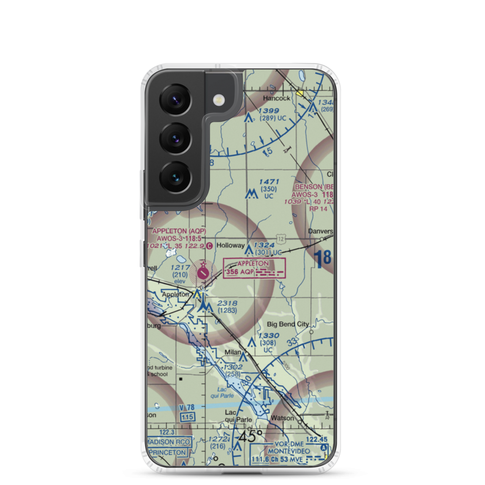 Home-Base Airport (MY58) VFR Sectional Samsung Case Samsung Galaxy S22 model shown