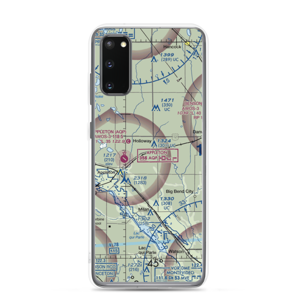 Home-Base Airport (MY58) VFR Sectional Samsung Case Samsung Galaxy S20 model shown