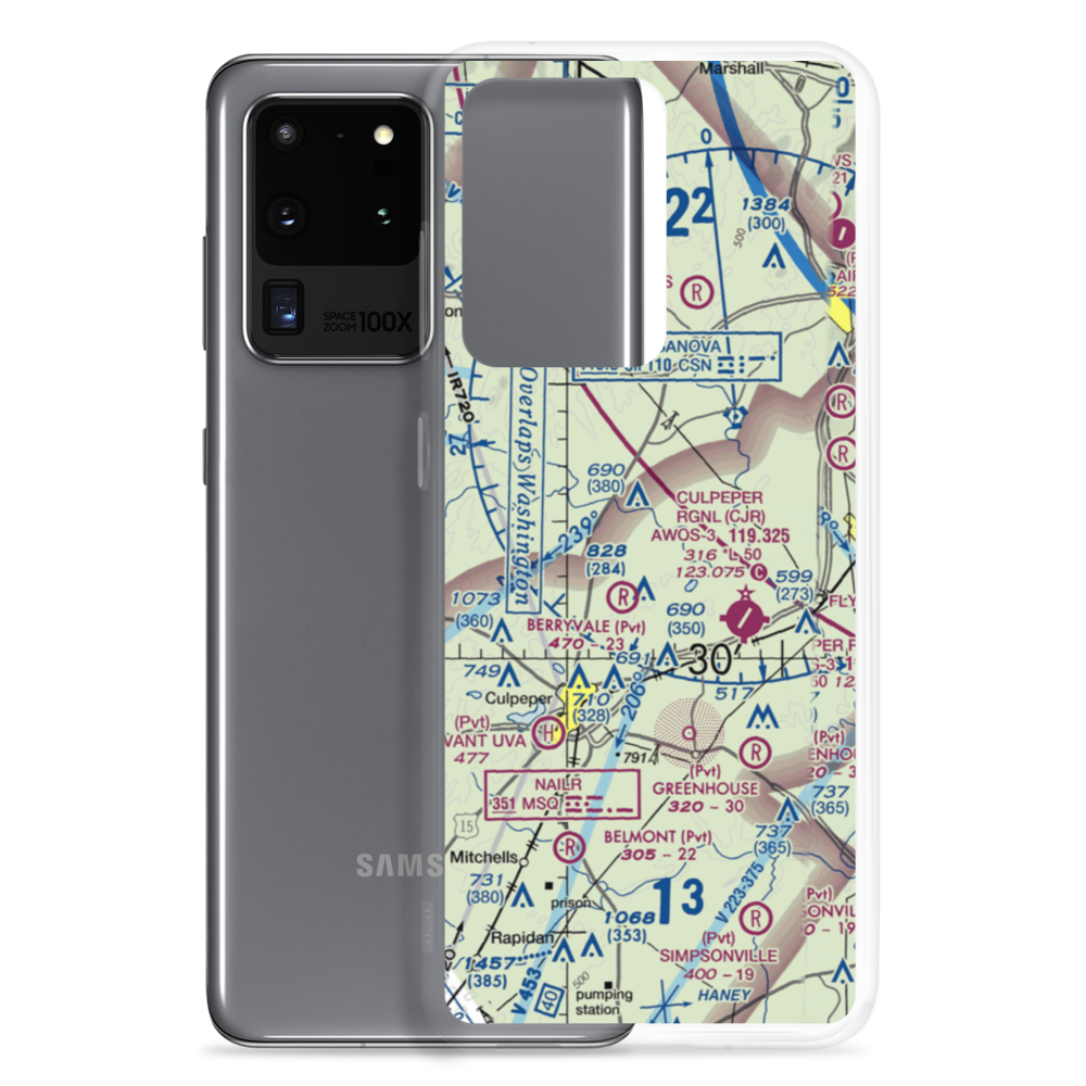Homeland Airport (VA67) VFR Sectional Samsung Case Samsung Galaxy S20 Ultra model shown