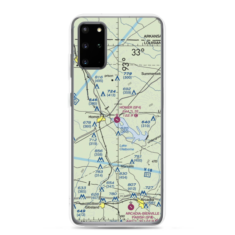 Homer Municipal Airport (5F4) VFR Sectional Samsung Case Samsung Galaxy S20 Plus model shown