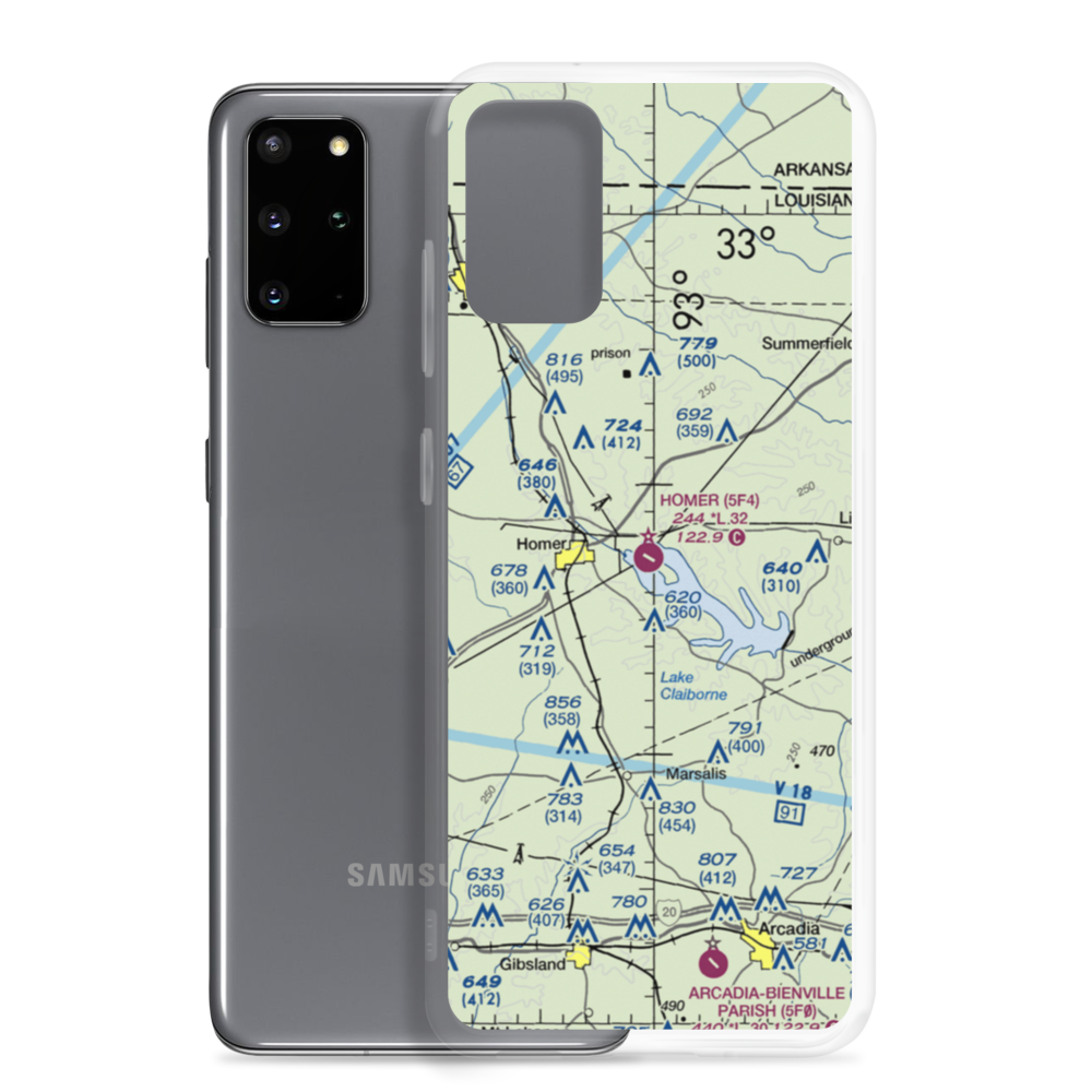 Homer Municipal Airport (5F4) VFR Sectional Samsung Case Samsung Galaxy S20 Plus model shown