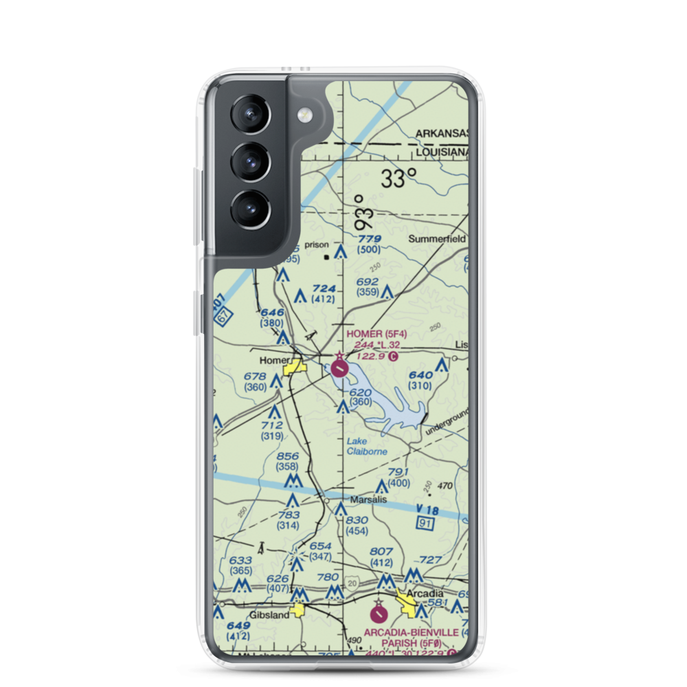 Homer Municipal Airport (5F4) VFR Sectional Samsung Case Samsung Galaxy S21 model shown