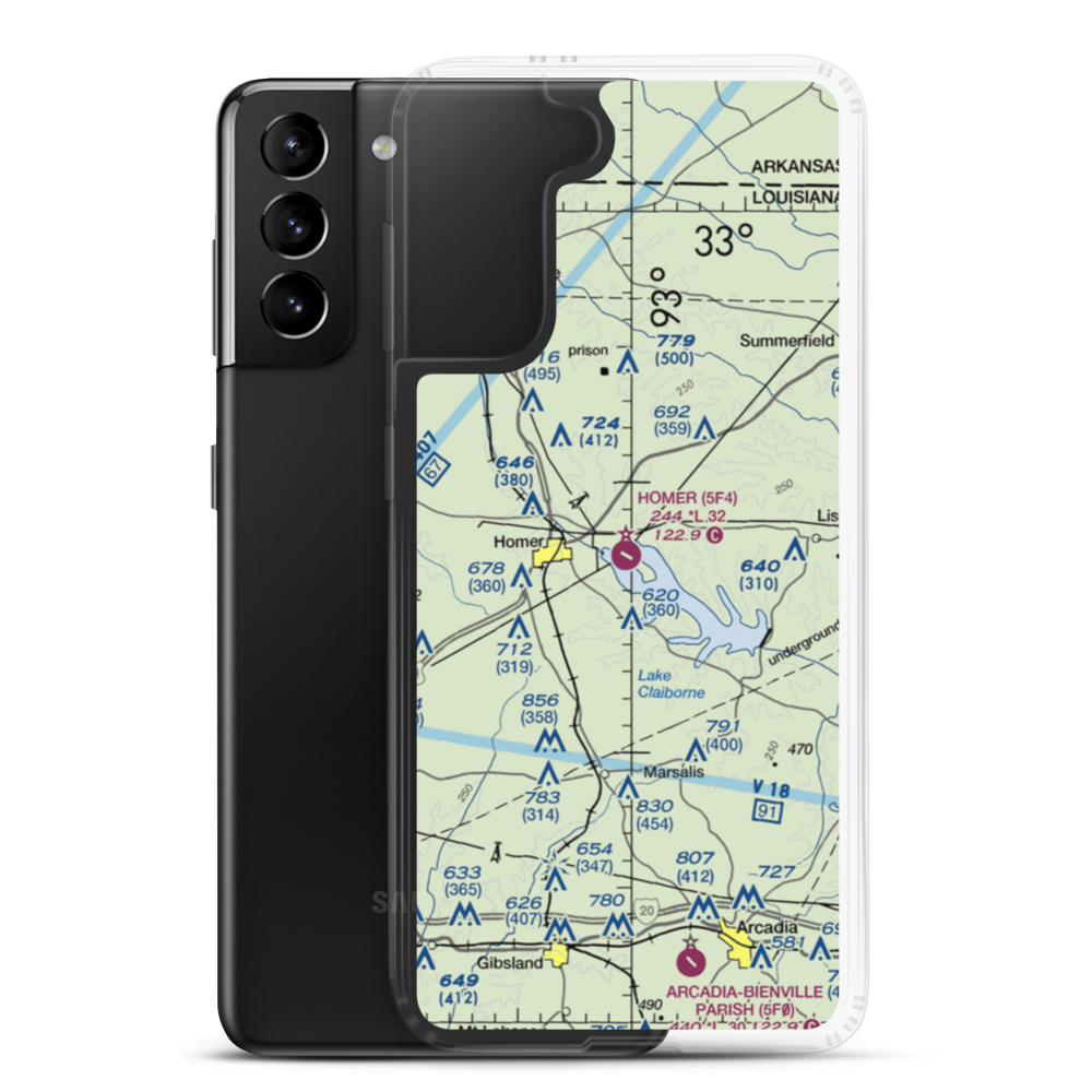 Homer Municipal Airport (5F4) VFR Sectional Samsung Case Samsung Galaxy S21 Plus model shown