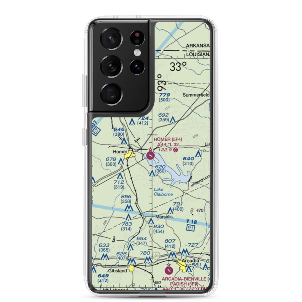 Homer Municipal Airport (5F4) VFR Sectional Samsung Case Samsung Galaxy S21 Ultra model shown