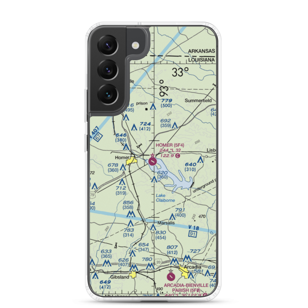 Homer Municipal Airport (5F4) VFR Sectional Samsung Case Samsung Galaxy S22 Plus model shown