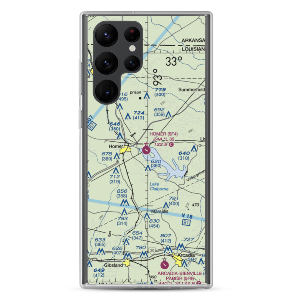 Homer Municipal Airport (5F4) VFR Sectional Samsung Case Samsung Galaxy S22 Ultra model shown