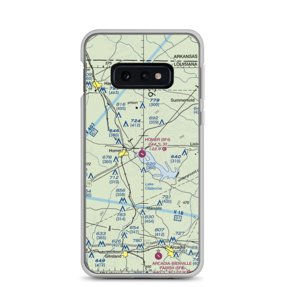 Homer Municipal Airport (5F4) VFR Sectional Samsung Case Samsung Galaxy S10e model shown