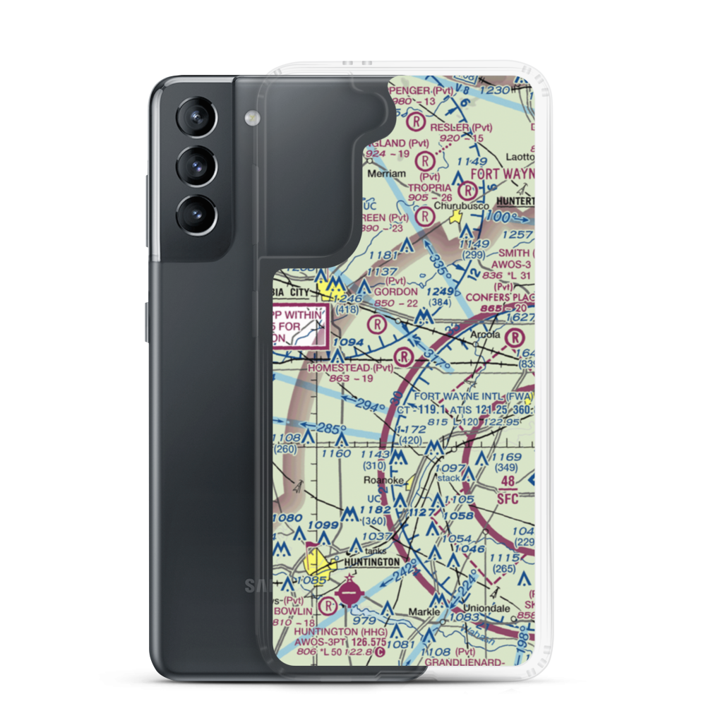 Homestead Airport (29IN) VFR Sectional Samsung Case Samsung Galaxy S21 model shown