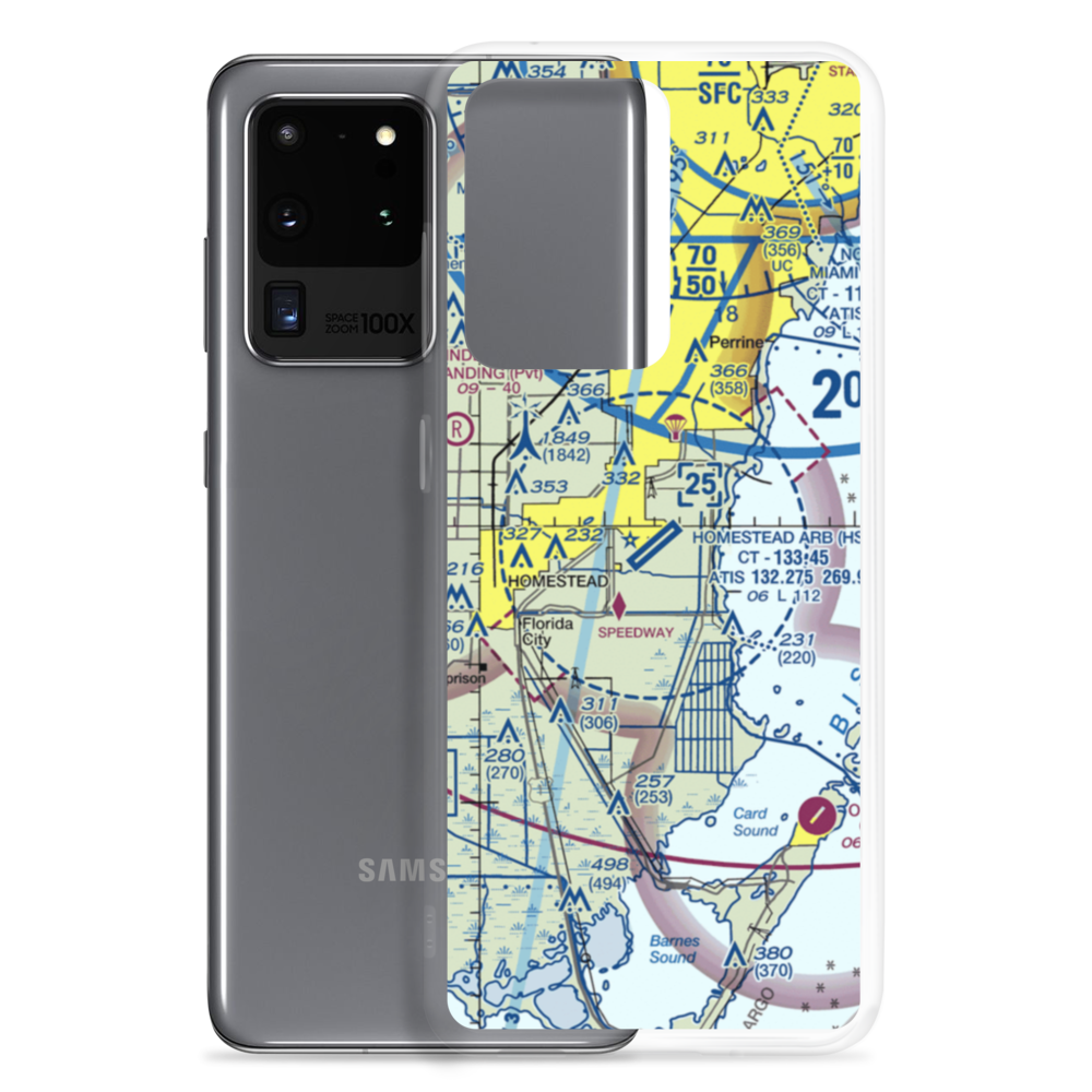 Homestead ARB Airport (HST) VFR Sectional Samsung Case Samsung Galaxy S20 Ultra model shown
