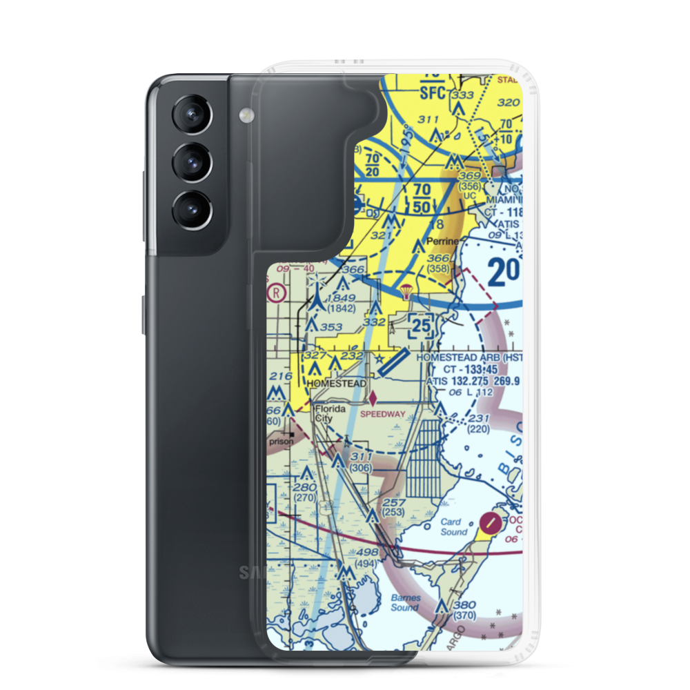 Homestead ARB Airport (HST) VFR Sectional Samsung Case Samsung Galaxy S21 model shown