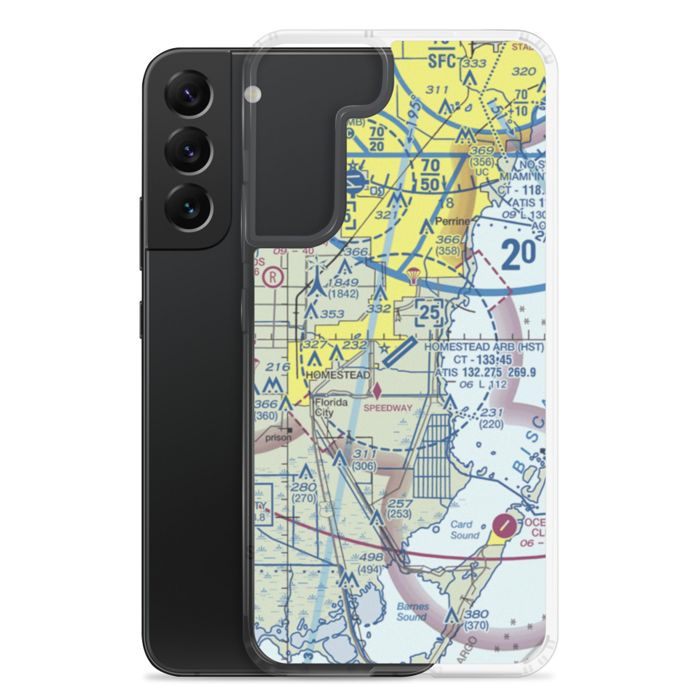 Homestead ARB Airport (HST) VFR Sectional Samsung Case Samsung Galaxy S22 Plus model shown