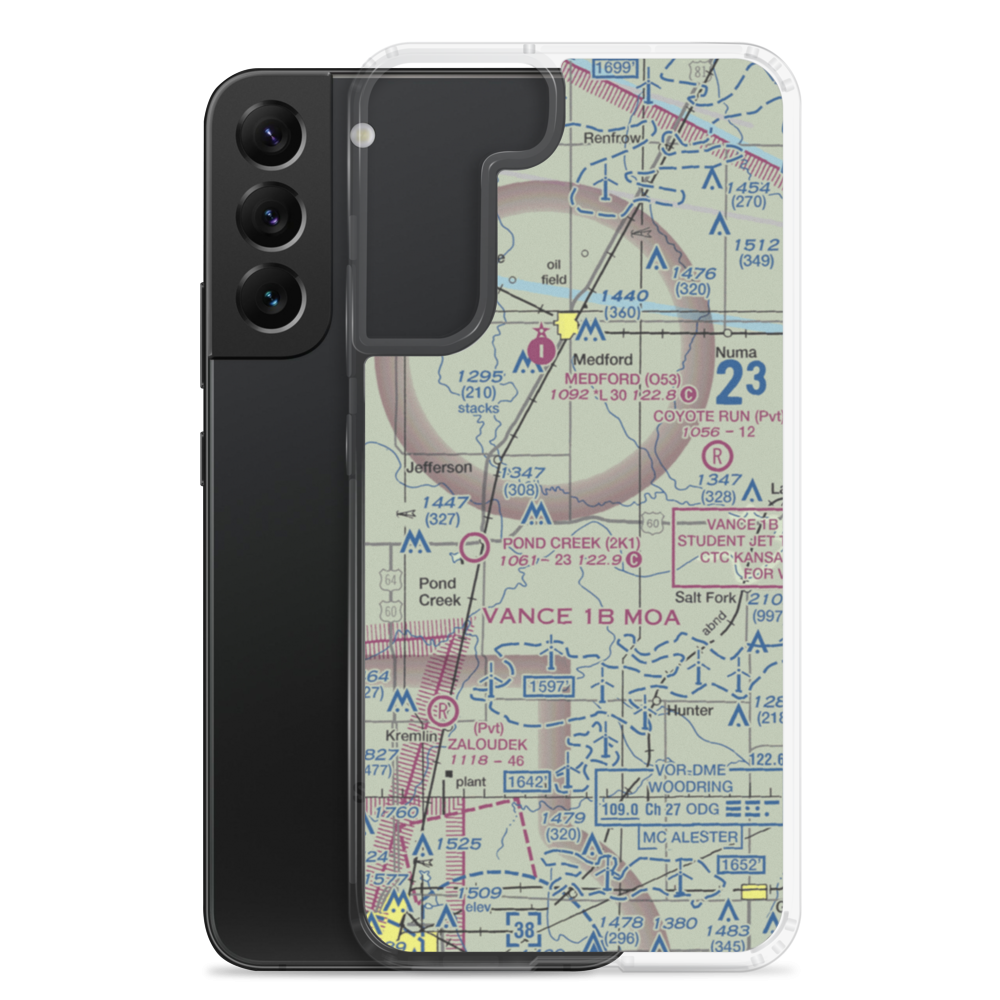 Homestead Farms Airport (O66) VFR Sectional Samsung Case Samsung Galaxy S22 Plus model shown