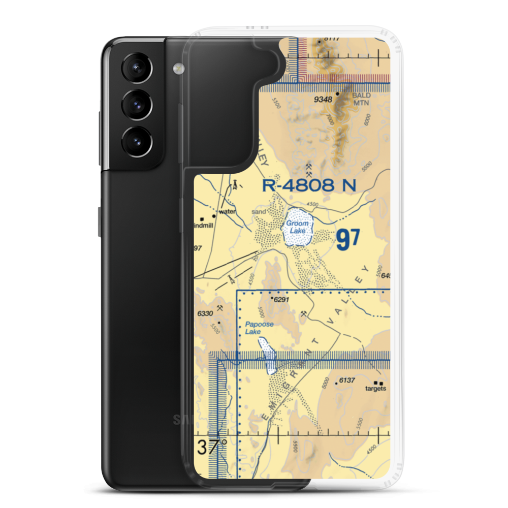 Homey (Area 51) Airport (KXTA) VFR Sectional Samsung Case Samsung Galaxy S21 Plus model shown