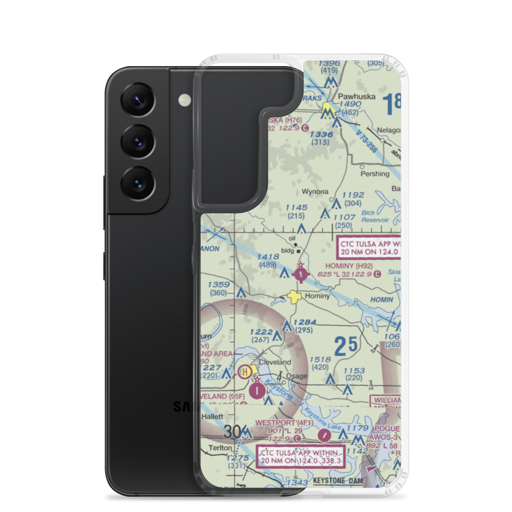 Hominy Municipal Airport (H92) VFR Sectional Samsung Case Samsung Galaxy S22 model shown