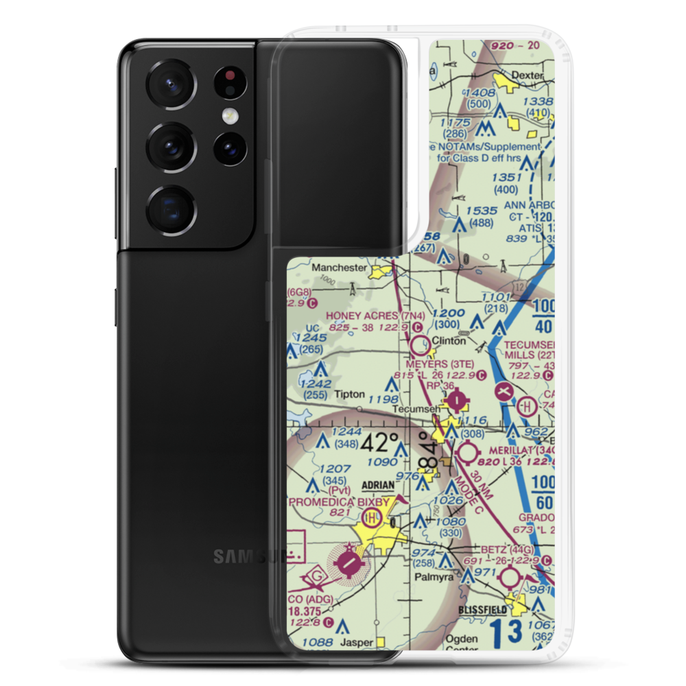 Honey Acres Airport (7N4) VFR Sectional Samsung Case Samsung Galaxy S21 Ultra model shown