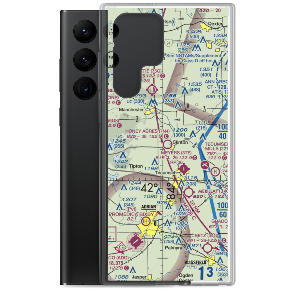 Honey Acres Airport (7N4) VFR Sectional Samsung Case Samsung Galaxy S22 Ultra model shown